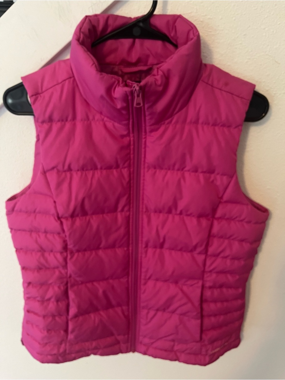 Lands' End Hot Pink Quilted Puffer Vest